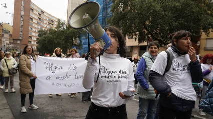 Manifestación de la plataforma Oncobierzo en Ponferrada (León)