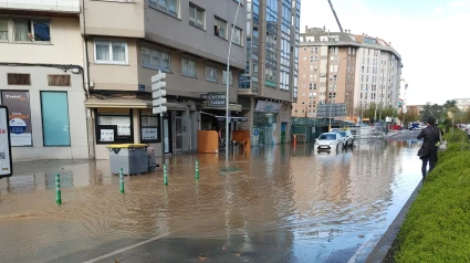 Calle Caballeros, inundada