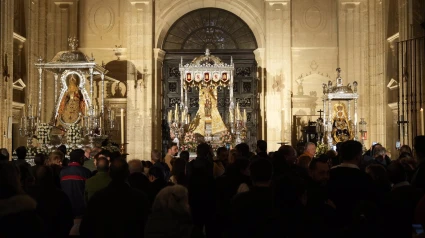 Consolación de Utrera, Valme de Dos Hermanas y Setefilla de Lora están en el templo del Sagrario por la Magna.