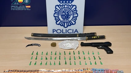 Drogas, armas y dinero intervenidos por la Policía Nacional en Lorca