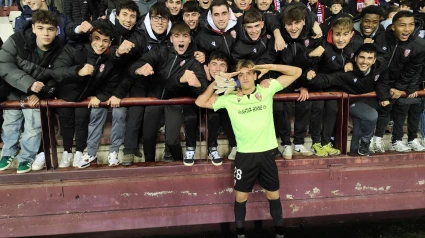 Pol Arnau tras el partido de Copa del Rey