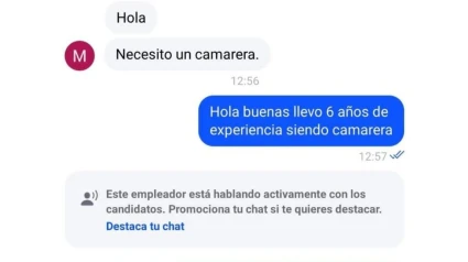 Recibe un mensaje con una oferta de trabajo, pregunta por las condiciones y no puede creer la respuesta que recibe