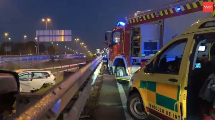 Lugar del accidente en Madrid