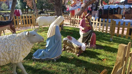 El belén vandalizado del Parque de la Concordia