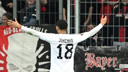 El delantero brasileño del Qarabag celebra un gol en la pasada Europa League.