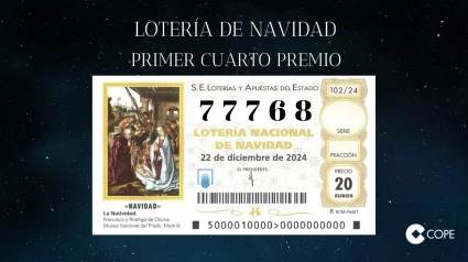 77768, primer cuarto premio del Sorteo de Navidad 2024