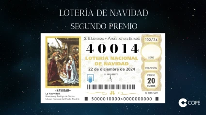 40014, segundo premio de la Lotería de Navidad