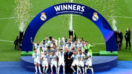 El Real Madrid, celebrando la última Champions League conseguida en Londres