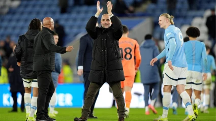 Guardiola celebra su primera victoria en cinco partidos con el Manchester City