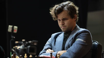 Magnus Carlsen, en la final del Campeonato del Mundo de Ajedrez Rápido