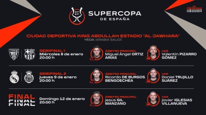 El equipo arbitral que estará presente en la Supercopa de España