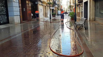 Limpieza de calles en Castellón de la Plana