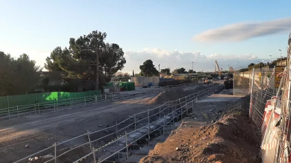 Obras de soterramiento del Ave en Lorca