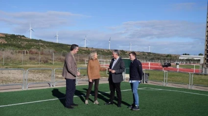 El consejero de Cultura, Turismo, Deporte y Juventud, José Luis Pérez Pastor, y la alcaldesa de Calahorra, Mónica Arceiz