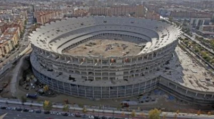 Imagen actual del nuevo estadio en Cortes Valencianas