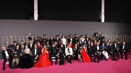 Foto de Familia con los Premiados, durante la gala de la 38 edición de los Premios Goya, en el Auditorio Feria de Valladolid, a 10 de febrero de 2024, en Valladolid