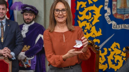 María Dueñas en el acto de ayer