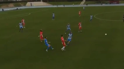 Momento del partido Almeria B - Águilas FC