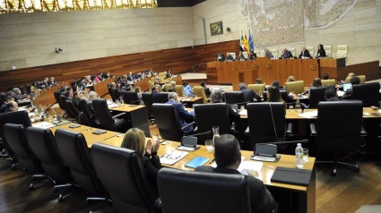 Imagen de archivo de sesión plenaria en la Asamblea de Extremadura