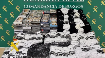 17/01/2025 Material incautado en el mercadillo.SOCIEDAD ESPAÑA EUROPA CASTILLA Y LEÓNGUARDIA CIVIL BURGOS