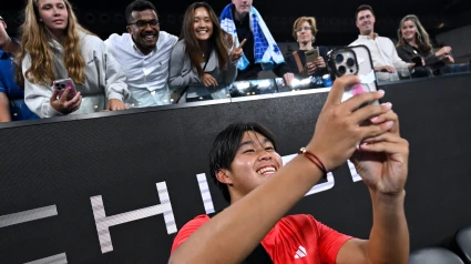 Learner Tien se ha convertido en un fenómeno de masas en el Open de Australia.