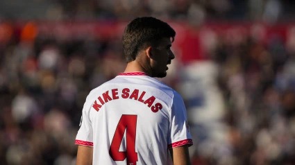 Kike Salas, en su partido contra el Girona