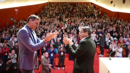 Pedro Sánchez junto a Miguel Ángel Gallardo.