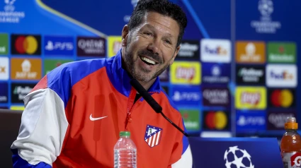 El entrenador del Atlético de Madrid, Diego Simeone