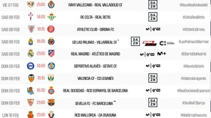 Horarios 23ª jornada de Liga