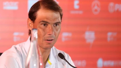 Rafa Nadal, durante una rueda de prensa en 2024