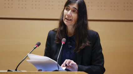 María Blasco, directora científica del Centro Nacional de Investigaciones Oncológicas (CNIO), durante su comparecencia ante los medios