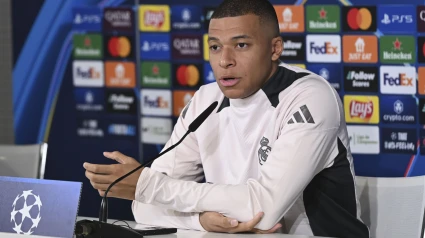 Mbappé, en rueda de prensa