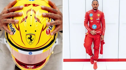 Hamilton ya luce sus nuevos colores en sus primeros días en Ferrari.