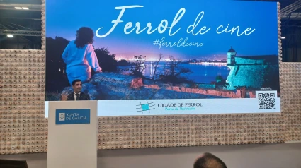 El alcalde de Ferrol durante la presentación de este miércoles en Fitur