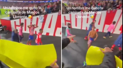 El momento en el que Marcos Llorente tira la camiseta