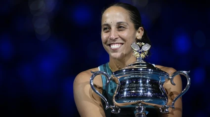 Madison Keys sonríe tras ganar el primer Grand Slam de su carrera