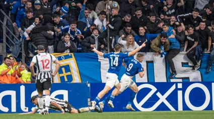 El Real Oviedo celebra el gol de la victoria de Alemao frente al Castellón