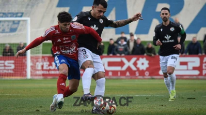 Sergio Nieto, del Zamora CF, durante el duelo en Tarazona