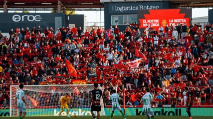 Imagen de los aficionados del Real Mallorca en el partido ante el Real Betis