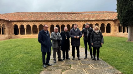 Visita del presidente de la Junta de Castilla y León a la concatedral de San Pedro en Soria