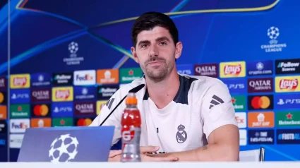 Thibaut Courtois, en rueda de prensa