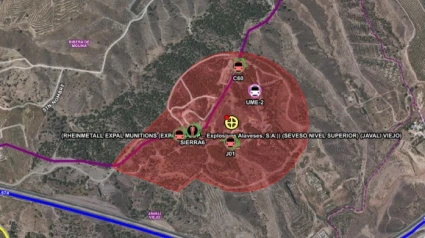 Mapa de la zona del accidente