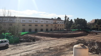 Movimiento de tierras previo a la construcción de la nueva estación de trenes de Lorca