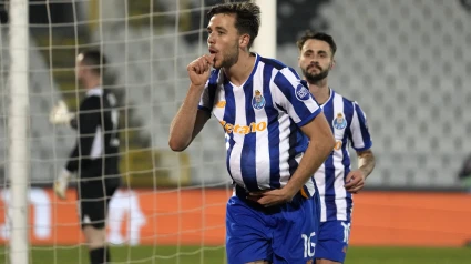 Nico González, celebrando un gol con el Oporto