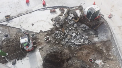 Las obras continuan en la avenida de As Pías con la construcción de un bulevar