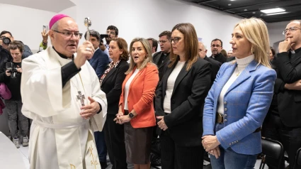 Toledo, 3 de febrero de 2025.- La consejera Portavoz del Gobierno regional, Esther Padilla, asiste a la inauguración de las nuevas instalaciones de la Delegación Diocesana de Medios de Comunicación Social y de Radiotelevisión Diocesana. (Fotos: D. Esteban González // JCCM)