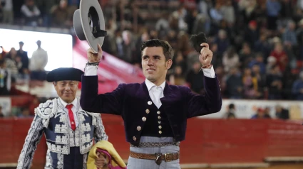 Guillermo Hermoso de Mendoza, con la oreja cortada este martes en La México