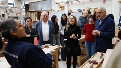 Martina Aneiros visitó el centro de formación de Ferrolterra