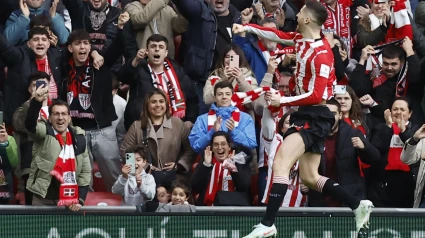 Sancet celebra el primer gol del Athletic contra el Girona