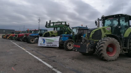 Los tractores han llegado al Palacio de Congresos entorno a las 9,30h